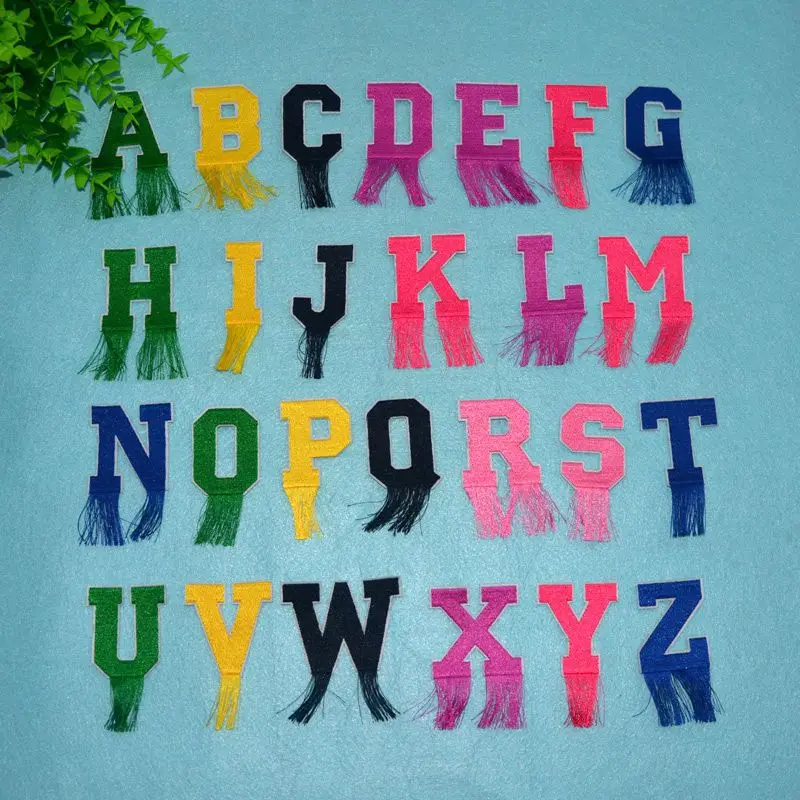

3D Embroidery Badge Patch Color Icon A-Z 26 English Letter Cloth Patch DIY Logo Craft Letter Clothing Backpack Hat Decoration