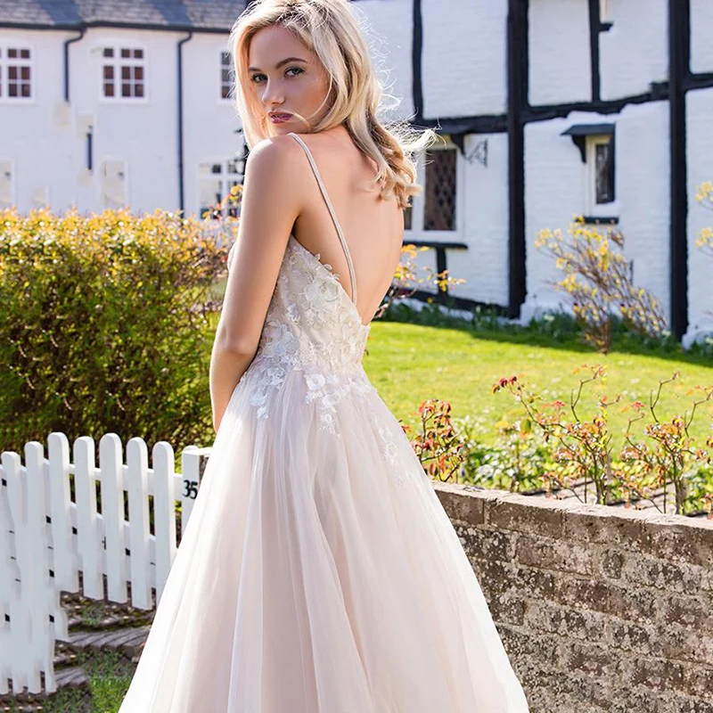 

BAZIIINGAAA Simple Wedding Dress Lace Little Beading Strapless Dress Luxury Wedding Gowns Bridal Can Be Washed Bride Dresses