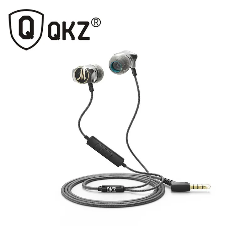 QKZ DM7 In-ear Earphones Gold Plated Housing Headset Noise Isolating HD HiFi Headset Built-in Mic HiFi Heavy Bass 3.5mm Earbuds