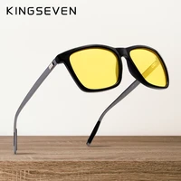 kingseven polarized men women night vision sunglasses yellow lens vintage square male female sun glasses high quality
