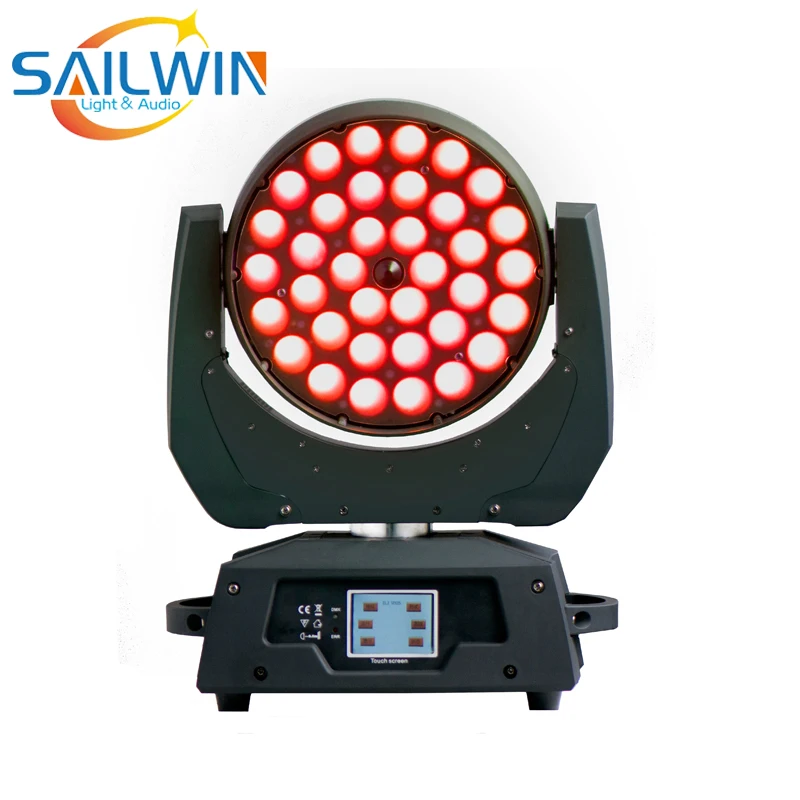 Сценический светильник 36x15 Вт 6в1 RGBAW светодиодный зум с подвижной головкой для