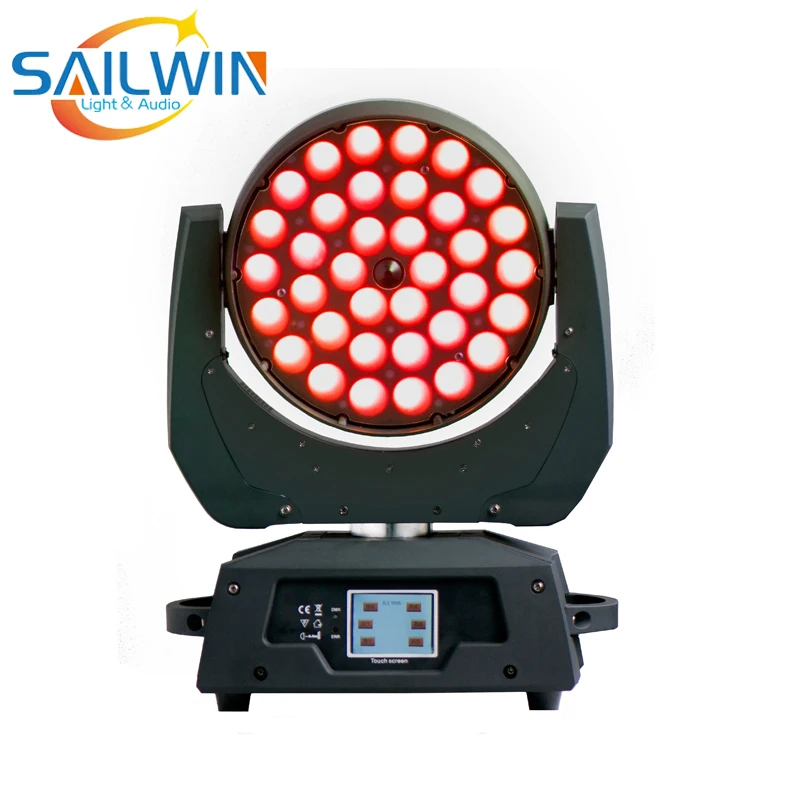 SAILWIN светильник Lyre 36*10 Вт 4в1 RGBW ZOOM СВЕТОДИОДНЫЙ с подвижной головкой для мытья DJ