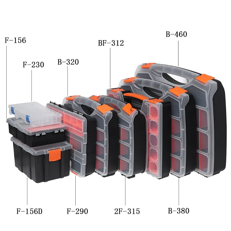 

Hardware Box Transparent Multifunctional Storage Tools Case Plastic Organizer