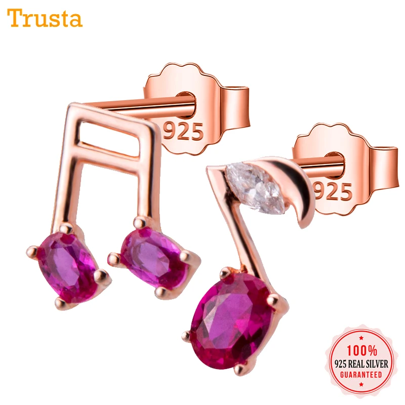 Trusta 100% стерлингового серебра 925 пробы Серьги модное украшение с кристаллами