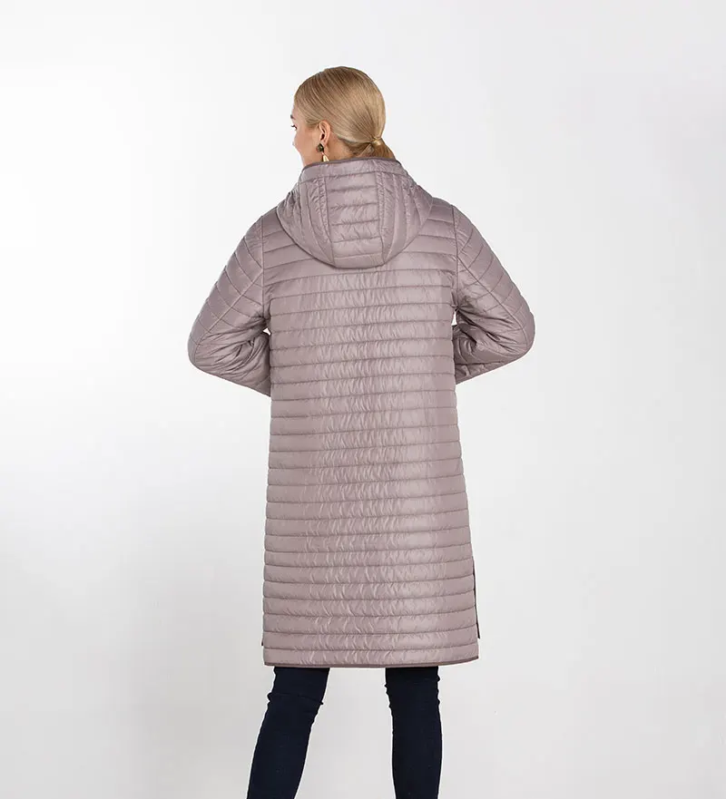 MODERN NEW SAGA Autumn Women Coat Warm Long Jacket Parka Femme Long Coat Female Quilted Coat Winter Overcoat Fleece Liner