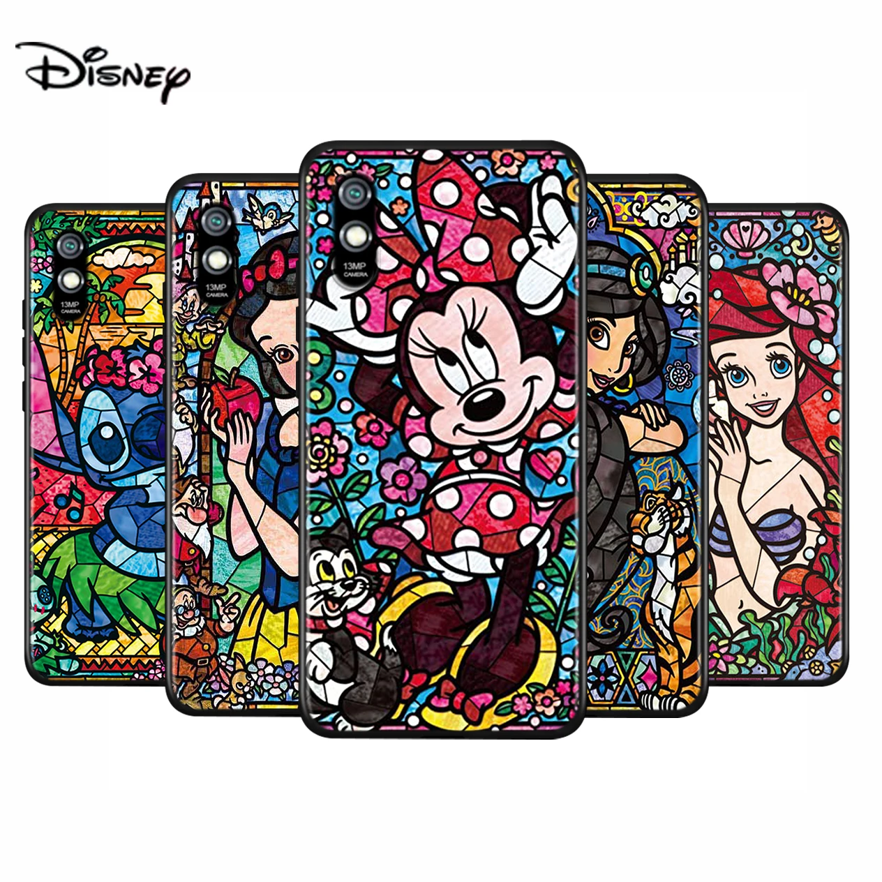

Silicone Cover Disney Mosaic Stitch Princess For Xiaomi Redmi 9 9T 9C 8 7 6 Pro 9AT 9A 8A 7A 6A S2 5 5A 4X GO Phone Case