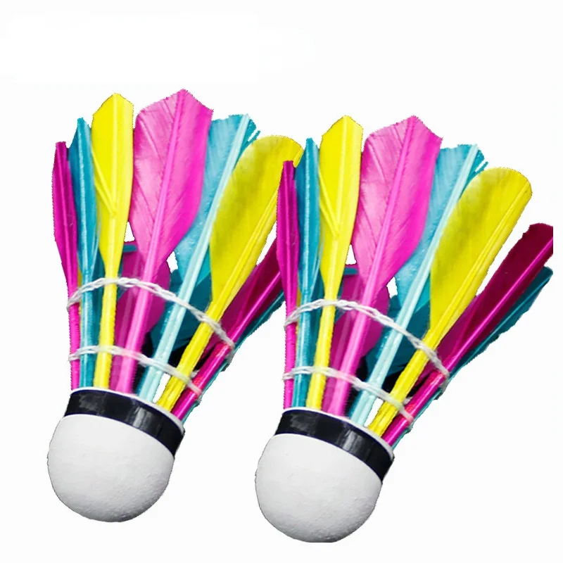 

12 Pieces Badminton Balls Professional Colorful Badminton Balls for Training Shuttlecocks Durable badminton training accessories