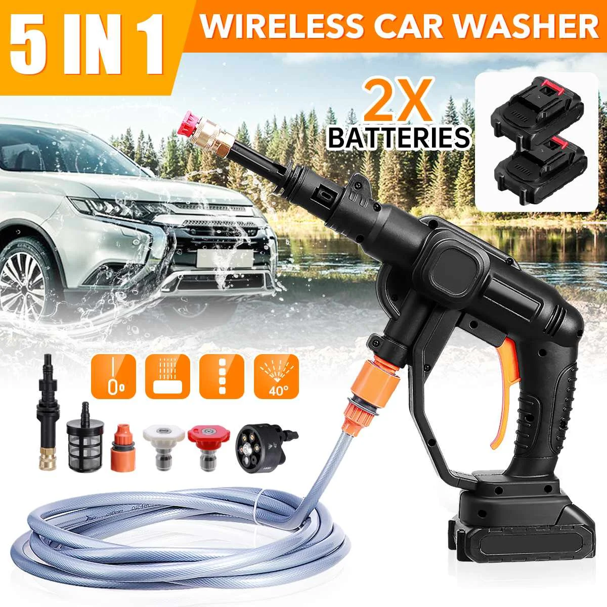 

21V Car Washer Cordless High Pressure Cleaner Handheld Foam Generator foam generator for washing Water Gun for Makita Battery