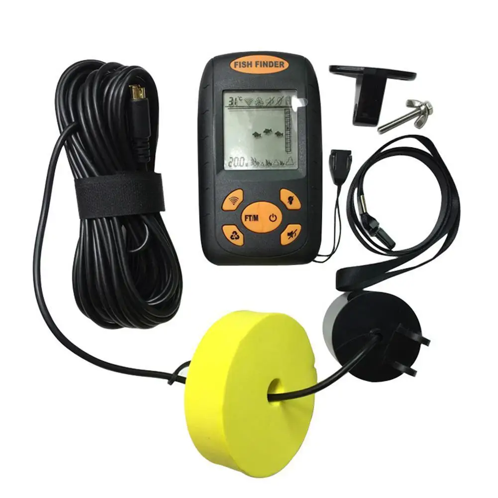 

LCD Portable Sonar Sensor Fish Finder Fishfinder Alarm Beam Transducer Echo Sounder With Display Deeper Fishing Finder