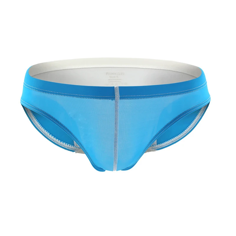 6PCS/Lot Sexy Underwear Nylon Men Briefs Low Waist Patchwork Mens Bikini Underpants Pouch Male Panties Bikini Swimming Trunks