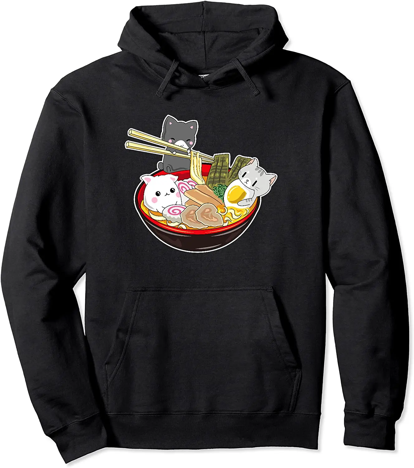 

Kawaii японское аниме кошка Толстовка чаша рамен лапша подарок Топ