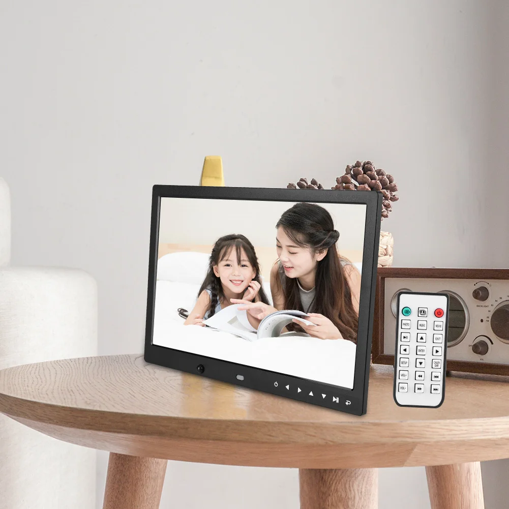 13inch 1080P HD LED Multi-function Motion Detection Digital Photo Frame Music Movie Player Remote Control AC 110-240V | Электроника