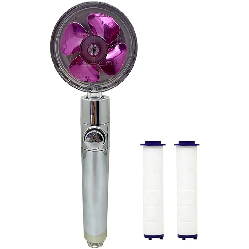 High Pressure Propeller Shower Head 360° Water Saving Rotating Nozzle 2CM Universal Connector with 2 Filter | Обустройство дома