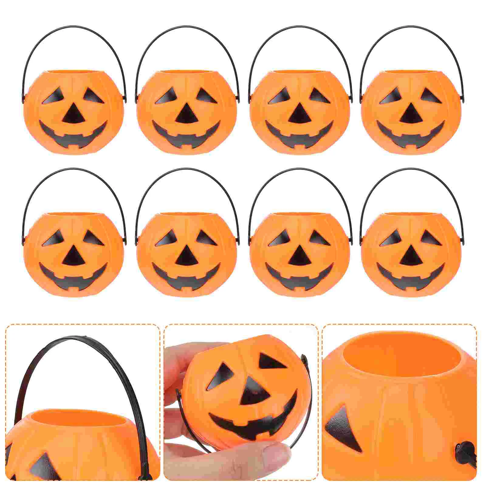 

20 Pcs Pumpkin Bucket Masquerade Decoration Holder Bucket Nightclub Bar Scene Decoration