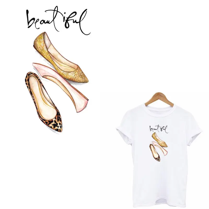 Модные термонаклейки на высоком каблуке наклейки одежду сделай сам женская