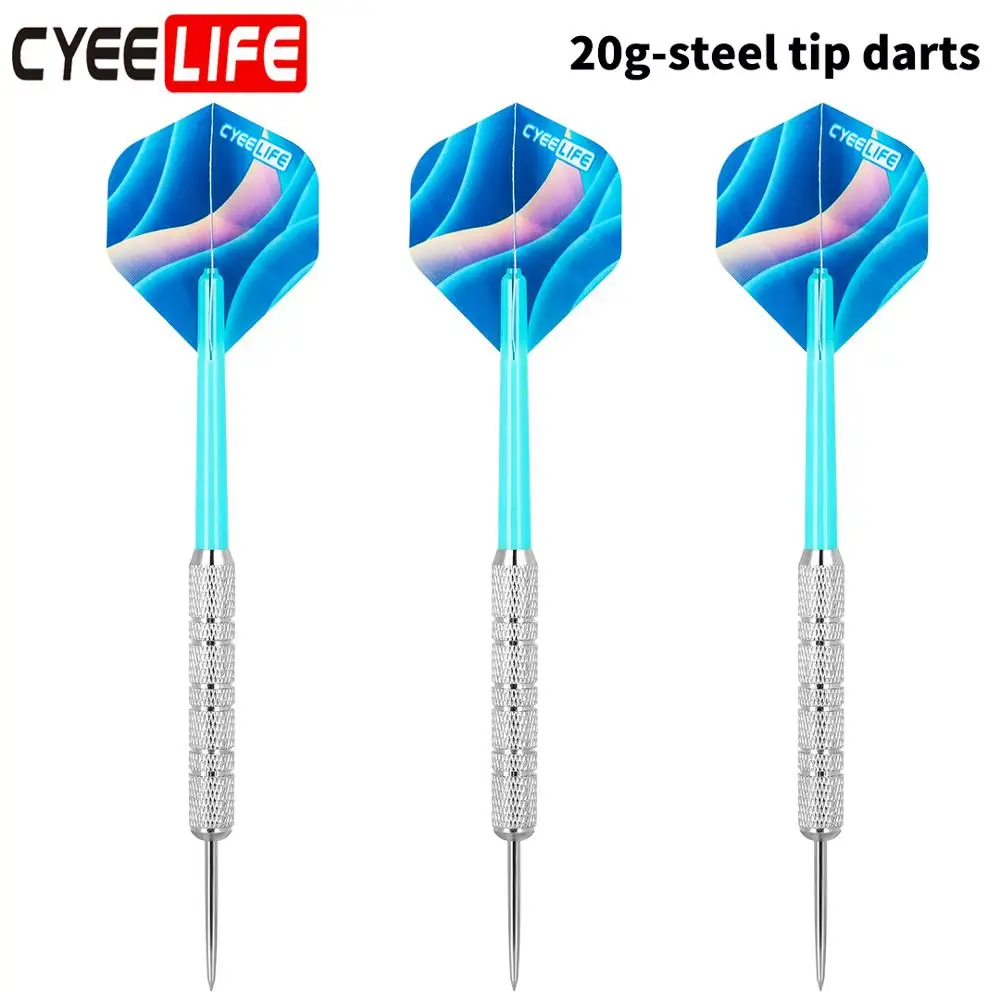

CyeeLife 3PCS Professional Darts Set Steel Tip Dart 20 grams with 2D Flights