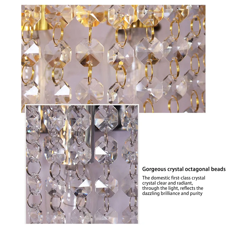 Artistic crystal wall lamp modern minimalist bedroom living room bed aisle Sconce Lampara Pared Arandela not included bulb | Лампы и