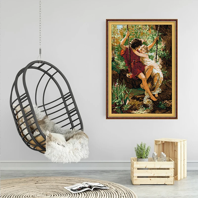 Happy time домашний декор DIY вышивка крестиком наборы DMC 14CT рисунки персонажа Печать