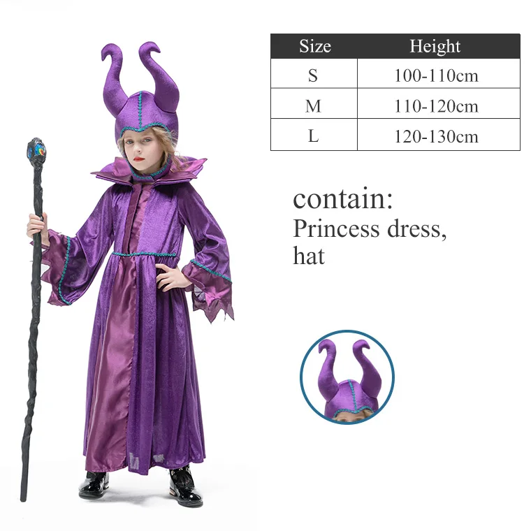 Maleficent Костюм малефисенты из фильма angelina Jolie Marlene Fiesen, злой костюм ведьмы на Хэллоуин, фантазийное праздничное нарядное платье детский наряд для косплея - Цвет: Maleficent
