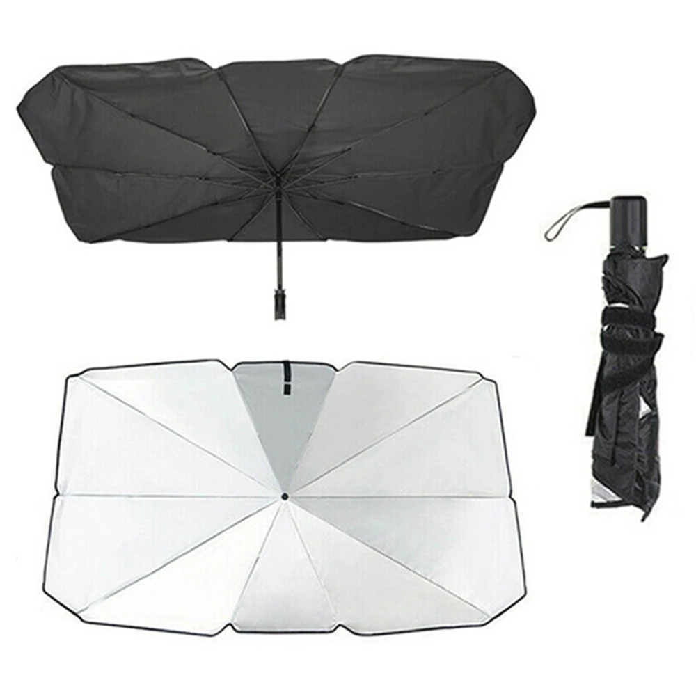 

125cm 145cm Car Sun Umbrella Foldable Windshield Sun Shade Cover Parasol Front Window Sunshade Protector Accessories