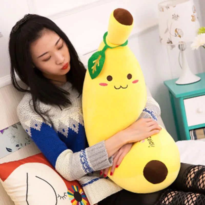 Плюшевые игрушки Подушка банан длинная подушка Спящая кукла милые плюшевые