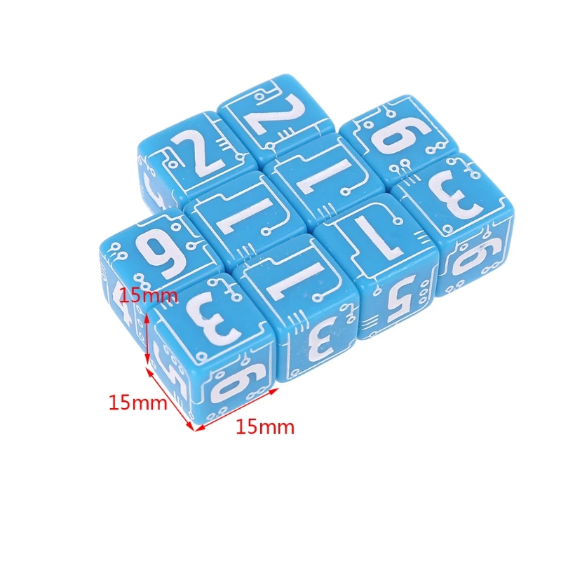 

10pcs/set 6-sided Line Dices Beads Available in Multiple Colors Desktop Table Board Role Playing Games 15mm