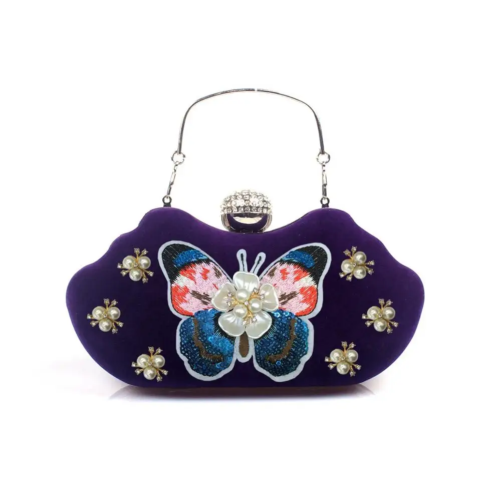 

women new super soft velvet dinner handbag female diamond banquet bag bride clutch purse ladies evening dress bags for party