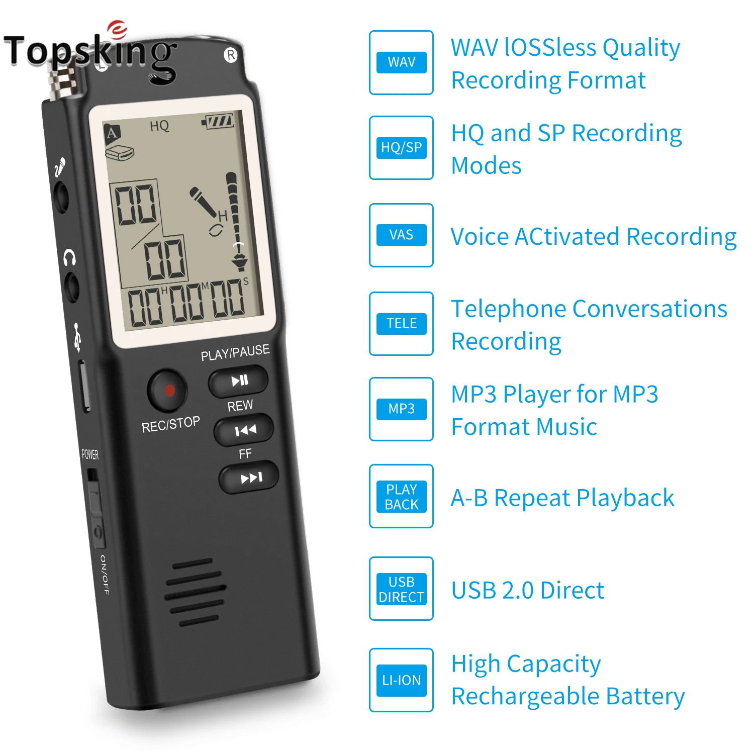 Цифровой диктофон Pen USB Встроенный микрофон mp3-плеер аудио запись интервью с VAR/VOR 8