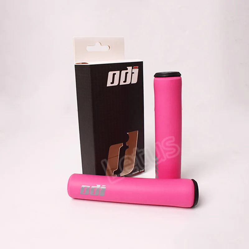 Pink 1 Pair ODI Упоры для рук на руль велосипеда MTB велосипед силиконовая рукоятка ручки противоскользящие амортизирующие мягкие горные ручка велосипедного руля Аксессуары для велосипеда - Цвет: Pink 1 Pair