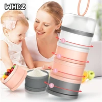 4 layers portable formula dispensermilk powder box baby food storage container snack cups for toddlerskids snacks container