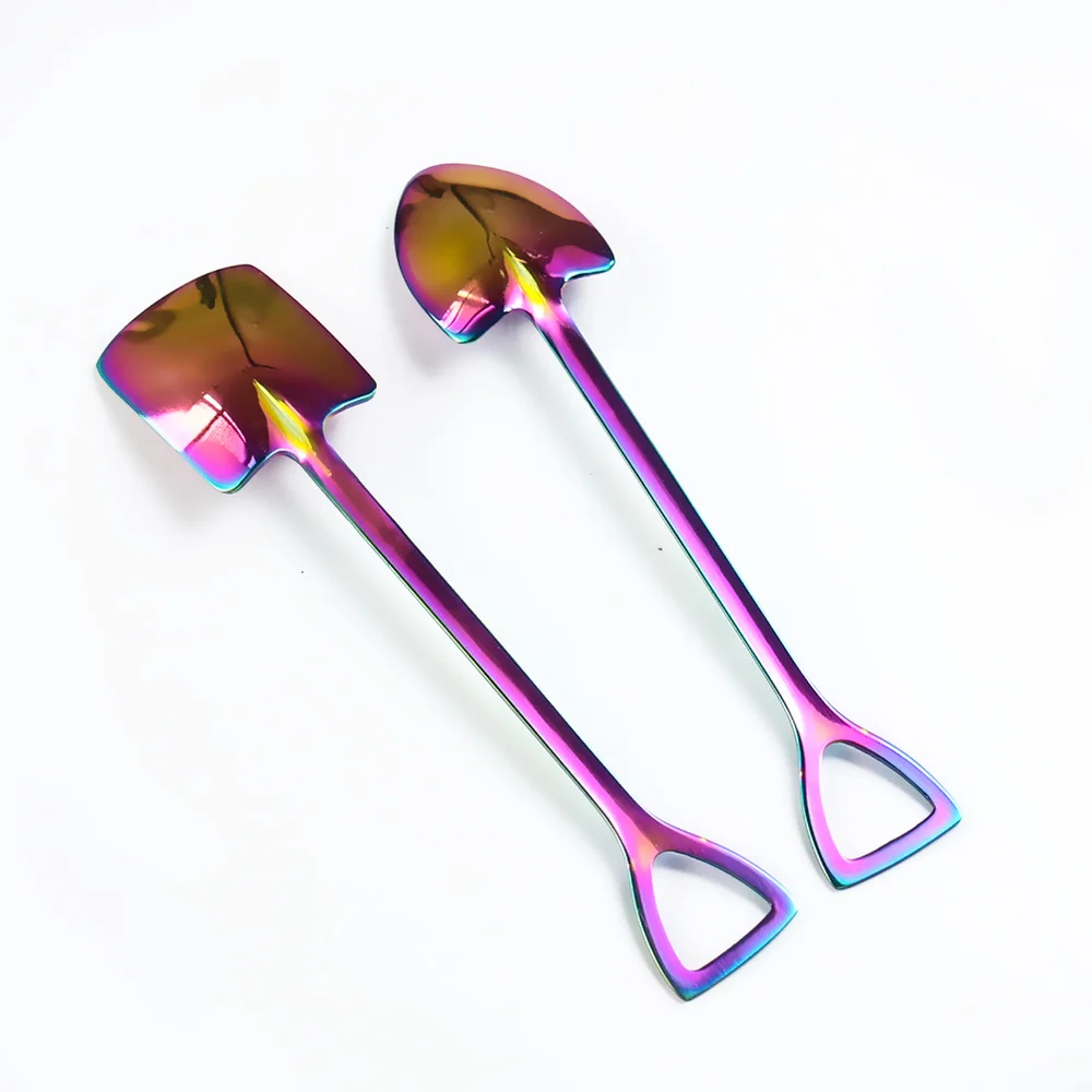 Красочная кофейная ложка-Лопатка из нержавеющей стали в форме мороженого ложка c