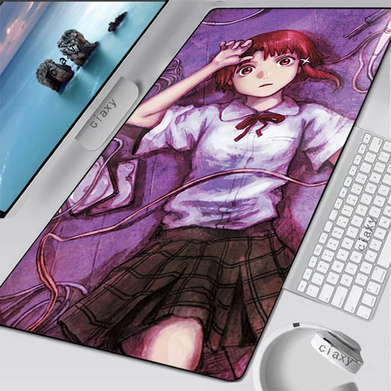 

Deskmat Serial Experiments Lain 3d Anime Mouse Pad Gamer For Office Accessories Gaming Mouse Mat PC Gamer Cabinet Computer Table