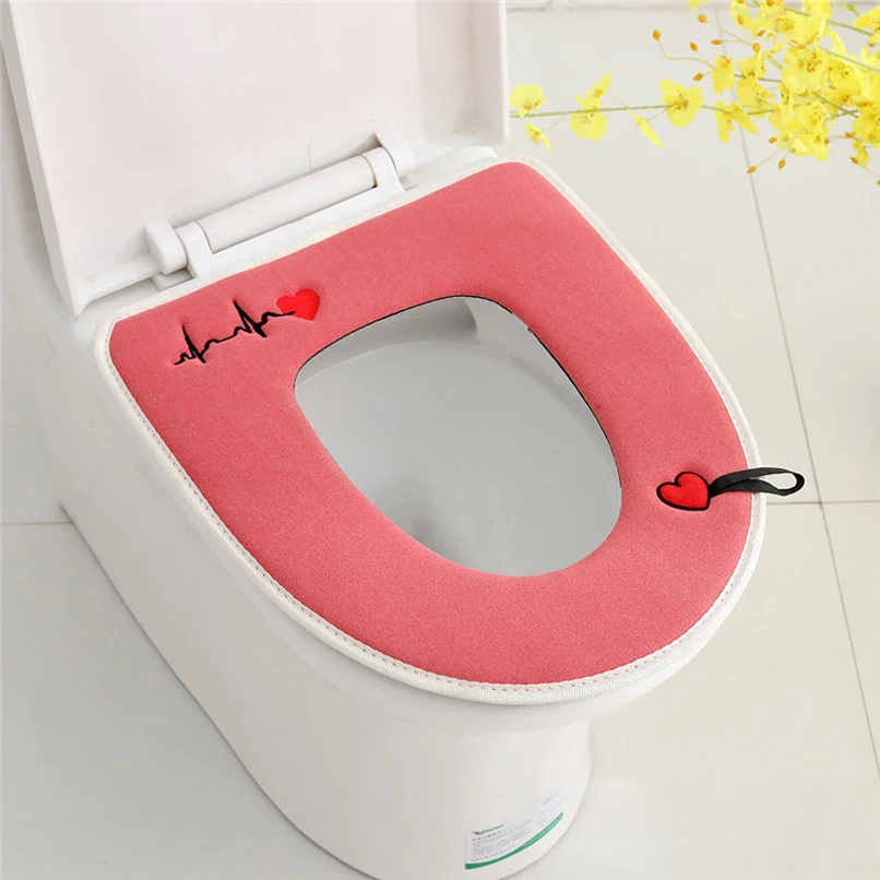 Toilet Cushion Winter Toilet Seat Cover Household Supplies Cute European Style Bathroom Accessories Waterproof Tapis De Toilette