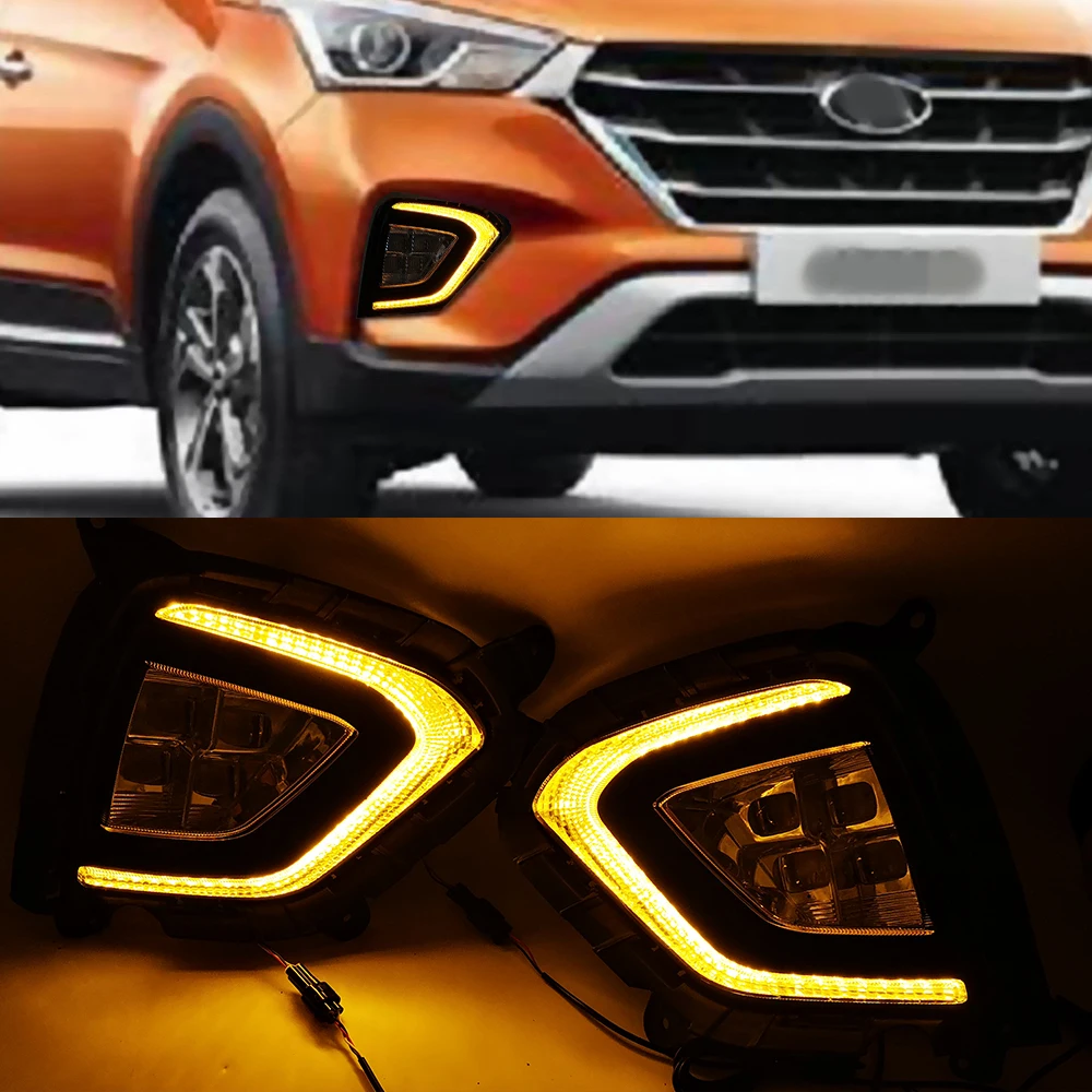 CSCSNL 1 пара DRL для Hyundai Creta IX25 2017 2018 2019 2020 Светодиодный дневной светильник колпак