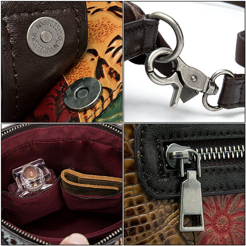 

Women's genuine leather handbag patchwork shoulder bag women leather handbags ladies crossbody bags female bags for women