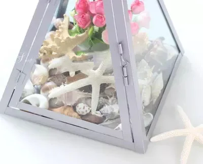 Геометрический стеклянный цветочный подсвечник в европейском и американском