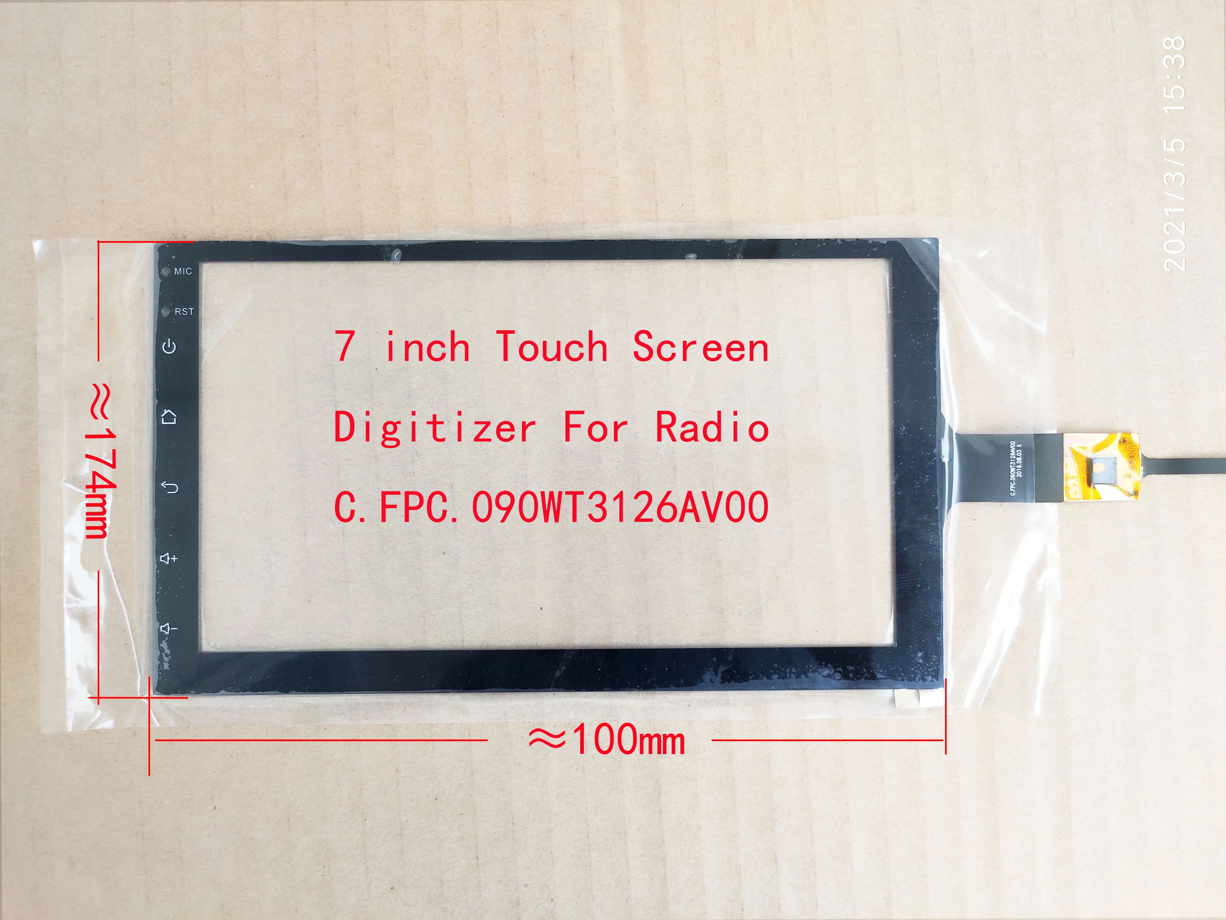 

7inch Car Radio MP5 Capacitive Touch Screen GT911 6pin 174*100mm C.FPC.090WT3126AV00
