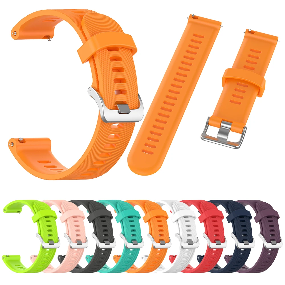 

20mm Watchband Wrist Strap For Garmin Vivoactive 3/3T/3 Music Silicone Band for Garmin Vivomove HR Approach S40 watch Bracelet