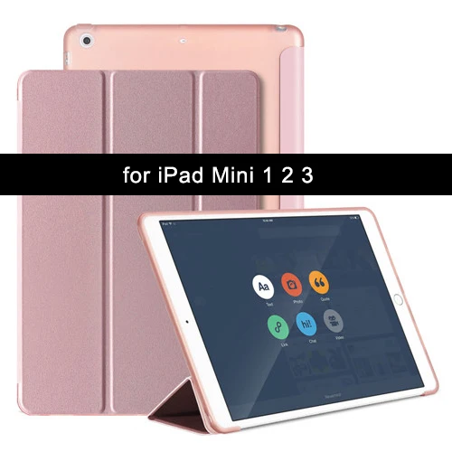 Чехол для iPad mini 5, Aiyopeen, магнитный чехол из искусственной кожи и мягкого ТПУ, чехол для iPad mini 1 2 3 4 5 - Цвет: Rose Gold-123