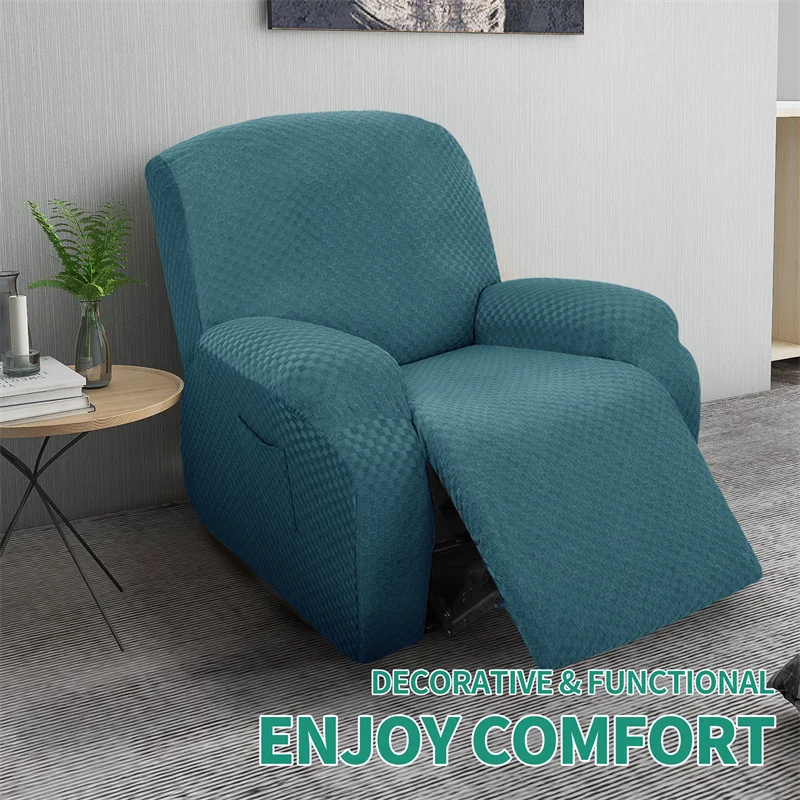Jacquard Recliner Sofa Cover All-inclusive Massage Deck Chair Covers Spandex Lounge Single Seat Couch Slipcover Armchair | Дом и сад