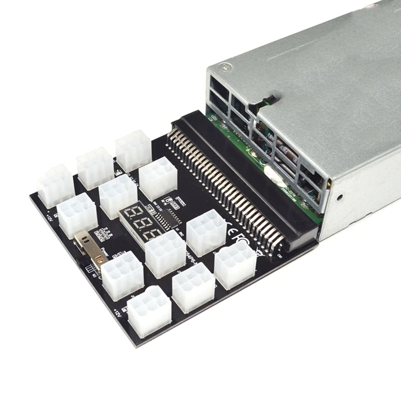 PCI-E 12X6Pin блок питания преобразователь адаптера платы 12 В для Ethernet BTC Antminer Miner Mining HP