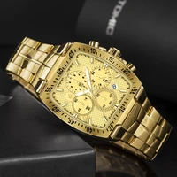 wwoor 2021 new fashion luxury square fashion watch men sport military quartz waterproof wristwatch chronograph relogio masculino