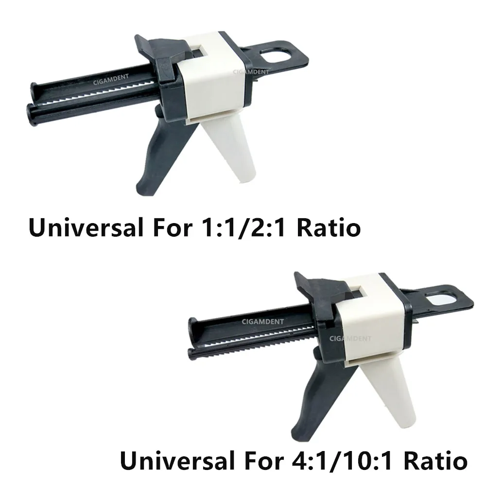 Dental Impression Material Dispensing Mixing Gun Dispenser Cartridge Delivery Gun 50ML 1:1/2:1 4:1/10:1 Ratio