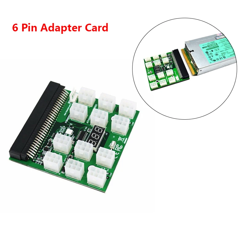 

Райзер-карта PCI-E, PCIE, 12 В, 64 контакта до 12 контактов, 6-контактный серверный адаптер питания, подходит для стандартного стандарта, Адаптер плат...