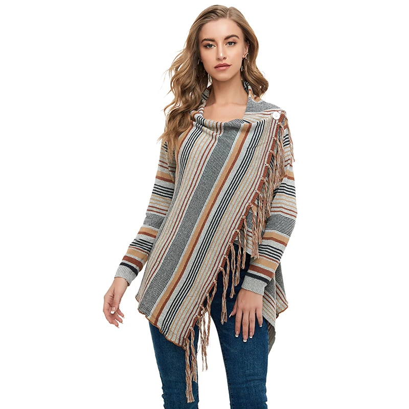 Модная шаль куртка новая с бахромой свитер женская |