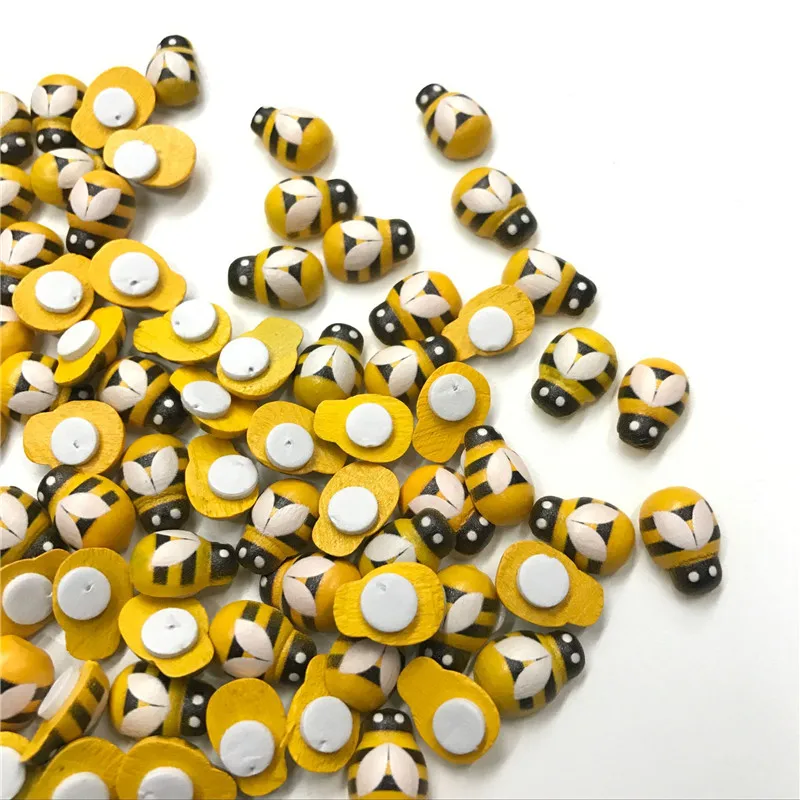 50 шт деревянные Божья коровка пижамы с рисунком божьей коровки стикеры для детей