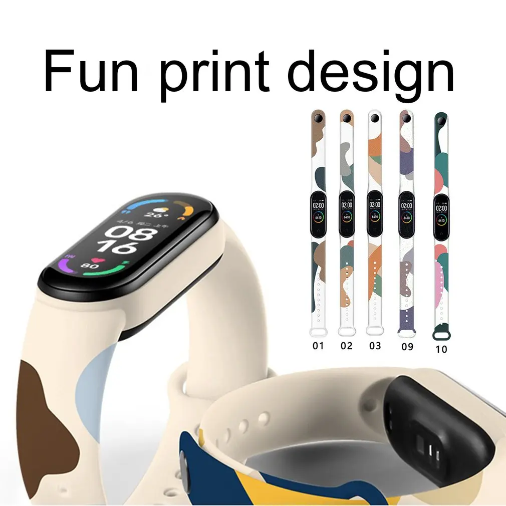 Ремешок силиконовый для MiBand 6 5 4 3 спортивный сменный Браслет | Электроника
