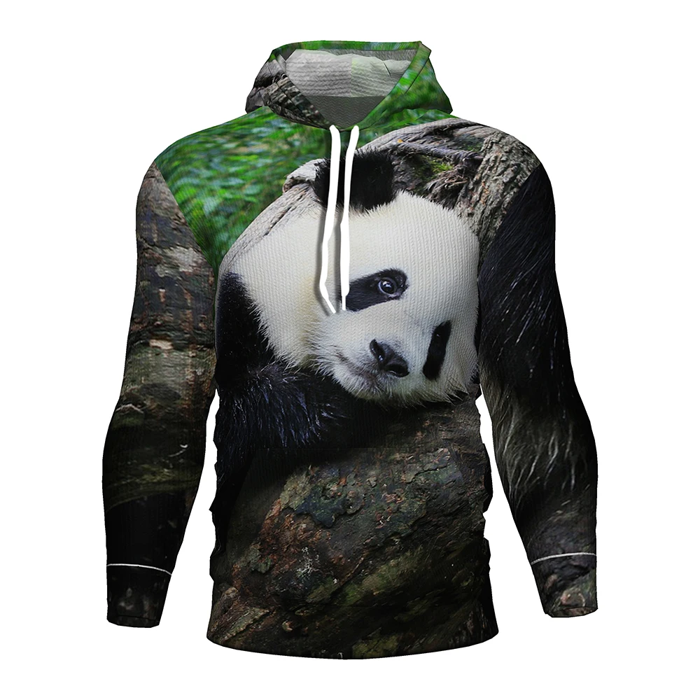 3D с принтом панда капюшоном для взрослых/Детский костюм панды толстовка одежда в