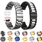 Ремешок из нержавеющей стали для Samsung Galaxy Watch Active 2, 3, 41, 45, 42, 46 мм, браслет для Gear SportS2, S3, 20 мм, 22 мм