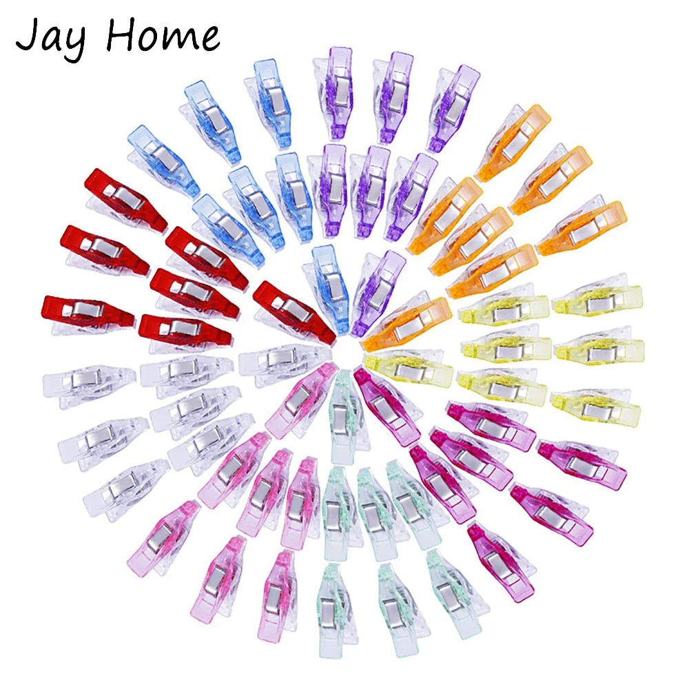 

20Pcs Plastic Sewing Clips Multi-Color Patchwork Clips for Quilting Binding Clips Clamps DIY Fabric Craft Sewing Accessories